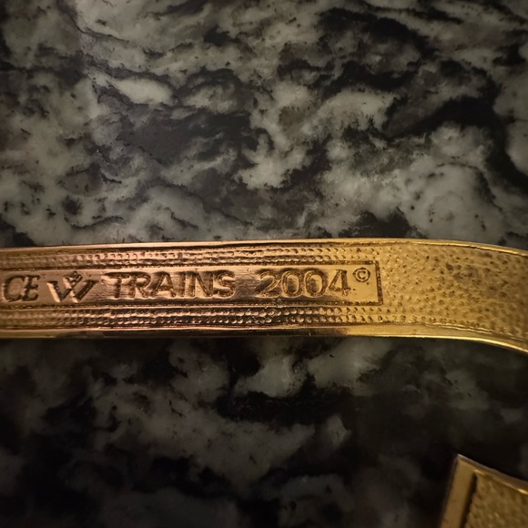 Wallace Red Candy Cane Ornament with Trains 2004 Christmas - Picture 4 of 5